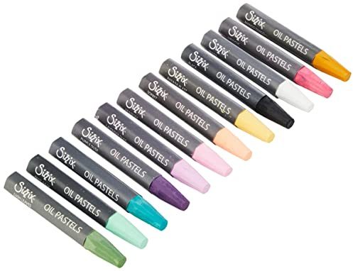 Sizzix Pastelli a olio 664667, Colori assortiti, 12 PZ, Taglia Unica