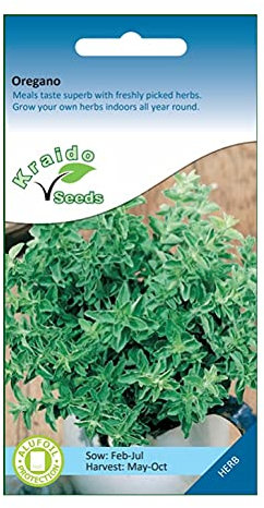 Oregano Herb 1500 Seeds Origanum Vulgare, Grow Your Own Herb Garden Indoors on a Windowsill or Outdoors in Pots and Containers