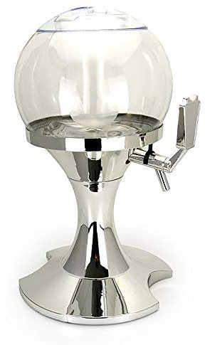 MOMIN Jeu de Distributeur de bière Mini Artisanat 3.5L bière sphérique Tireuse à bière Tour avec Tube de Glace for Home Bar Utilisation pour la fête (Color : Silver, Size : 19.5x25.5x41cm)