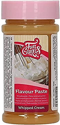 FunCakes Geschmackpaste Schlagsahne: Lebensmittelaroma, großartiger Geschmack, perfekt zum Dekorieren von Kuchen, geeignet für Teig und Füllungen. 100 g.