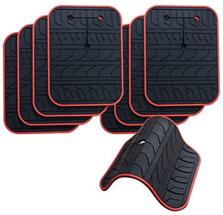 Auto-Kratzschutz für Kofferraum, Fahrradträger, Kratzfest, Anti-Kollision, rutschfeste Silikon-Pads, Autolack-Schutzpads, Autoreifen-Muster, rutschfest, Fahrrad-Auto-Rack-Zubehör (6 Stück)