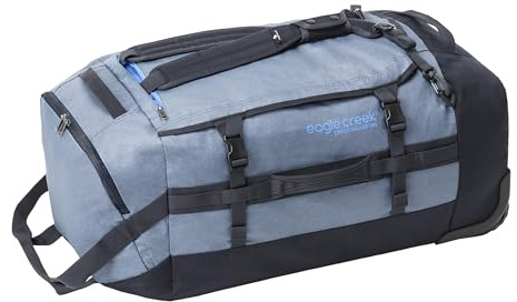 Eagle Creek Cargo Hauler Wheeled Duffel 110L - nachhaltige Version des Klassikers aus recyceltem Polyester I 110 L Volumen I Abrieb- & Wasserbeständig | 38 x 77 x 34 cm | 110 L | Glacier Blue (450)