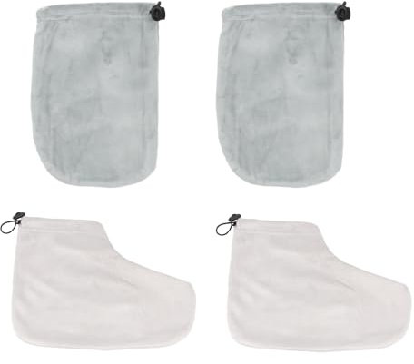 Beavorty 2 Paar Handschuhe Wachsbad Fußabdeckung Gemütliche Hand- Und Fußliner Kuschelige Hand- Und Fußeinlagen Wachsbad-fußabdeckung Paraffinbehandlungen Isolationsbaumwolle EIN Bad Nehmen