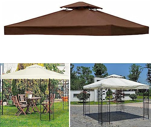 Ersatz-Pavillon-Überdachung für den Außenbereich, 3 x 3 m große Überdachung für das Dach, mit 2-stöckigem Dach, einfache Installation, für Partyzelt im Freien, Garten, Terrasse (nur Oben)