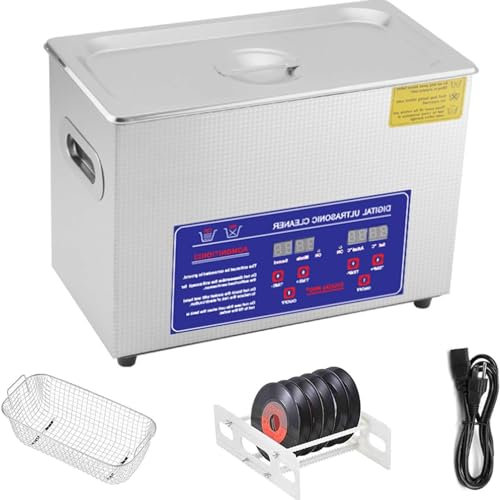 ExoticaBlend 6L Ultrasonic Cleaner with Heater and Timer, 180W Stainless Steel Ultrasonic Cleaning Machine, Professional Ultrasonic Parts Cleaner Ultrasound Cleaning Machine