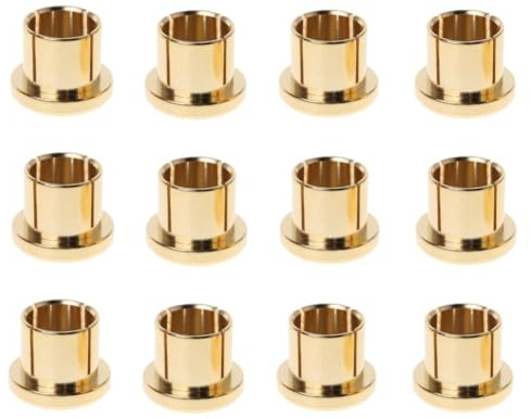 Bdghay 12 Stück Schutzkappen, Cinch-Stecker oder Kurzschlussstecker, Phono-Stecker, RCA-Abschirmung, goldfarben