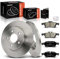 Frankberg 2x Bremsscheiben 4x Bremsbeläge mit Bremsenschmiermittel Hinten Kompatibel mit Focus III 1.0L-2.0L 2011-Heute Focus III Stufenheck 1.0L-2.0L 2011-Heute Replace# 2023618