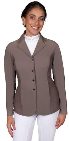 Equestrian Damen Competiton Jacke Show Jacket Noven, beige, 34