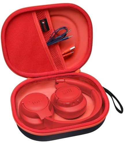 XANAD Hard Case for JLab JBuds LUX ANC/KVIDIO/soundcore Q20i / Sony WH-CH720N 520N 1000XM6 1000XM5 1000XM4 / JBL Tune 510 BT 520 BT 720 BT/Bose QuietComfort Foldable Headphone (Red)