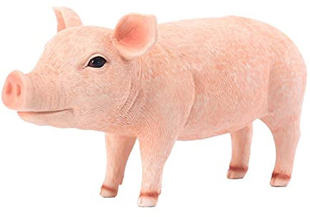 MFAOSHI Bauernhof Schwein Gartendekoration Harz-Statue Tiermodell Figur Dekoration im Freien Gartenlandschaft Schweine Ornament Gartentier Dekor