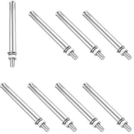 PATIKIL M8 x 120mm Bulloni Espansione, 8pz Bulloni Espansione in Acciaio Inossidabile 304 per Ancoraggio a Manica per Muro Cemento Mattoni Cartongesso Condizionatore d'Aria, Argento