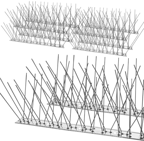 DY.2ten Pinchos Antipalomas Inoxidables 3,3 M (33 cm, 10 Piezas), Ahuyenta Palomas, Espantapájaro Acero Premium.Ideal Balcones, techos, Jardines.