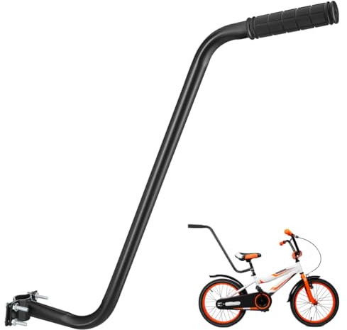 Yardwe Fahrradstange FüR Kinderfahrrad Schubstange Kinderfahrrad Aus Metall Schiebehilfe Fahrrad Kinder Mit Griff Zur UnterstüTzung Beim Fahrradfahren