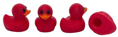 Rubber Duck Valve Stem Cap Set - Choose Your Color (Red)