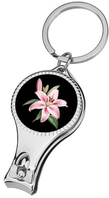 Lily Flower Cute Nail Clippers for Uniex Adults Metal Sharp Curved Fingernail and Toenail Clipper Cutters