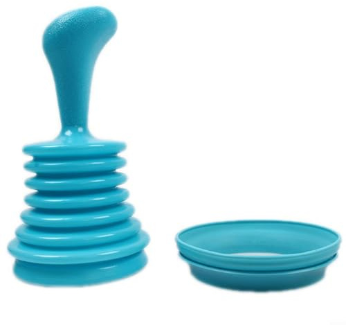 Niceminiwall Drain Plunger for Kitchen and Bathroom Sink, Toilet & Bidet Attachment with Large Bellows, PP Material Pipe Cleaner Tool in Blue/Green/Rose(Blue)