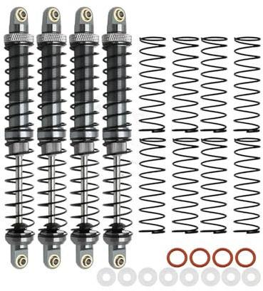 Stoßdämpfer Absorber Für 1/10 RC Crawler Auto Axial SCX10 AXI03007 RBX10 D90 TRX4 Metall 70mm 80mm 90mm 100mm 110mm 120mm Stoßdämpfer Öl Dämpfer Federdämpfer(4PCS Gray 120mm)