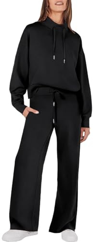 SCBFDI Tuta Oversize Donna Pantaloni Donna Eleganti Outfit da Aeroporto Comodi Tuta Apicoltore Tute Invernali Pigiama Leopardato Baggy Neve Nero S