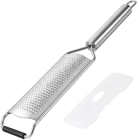 Cheese Grater and Zester, Multipurpose Kitchen Grater for Cheese and Lemon, Compact Garlic and Ginger Grater, Handy Parmesan Cheese Grater for Everyday Cooking, Convenient Bag Packaging