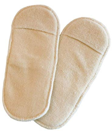 Popolini EasyFree All-in-3 Stoffwindel/Abhaltewindel für Windelfrei und Stoffwickler (Easyfree Booster Einlagen Frottee Natur (2er Pack), L (9-15kg))