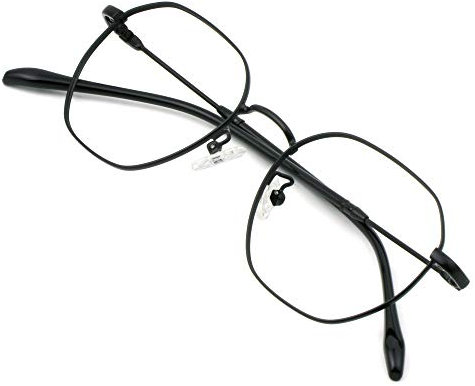 VisionGlobal Blaulichtblocker-Brille zum Lesen oder Spielen am Computer, für Herren/Damen (Schwarz, +4,75-fache Vergrößerung)