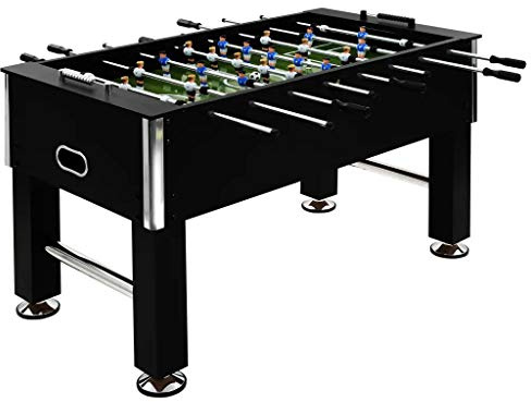Mesa de fútbol profesional de 60 kg, 140 x 74,5 x 87,5 cm, de acero, con 2 porterías, 2 pelotas, 2 marcadores, 8 cañas de jugador y 22 jugadores