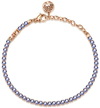 Brosway Bracciale Donna, Bracciale Tennis in Acciaio con Simbolo Albero Della Vita | Collezione Desideri - BEI023