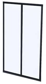 Vente-unique-Atelier-Glaswand - 60 x 130 cm - thermolackiertes Aluminium - Schwarz - Bayview