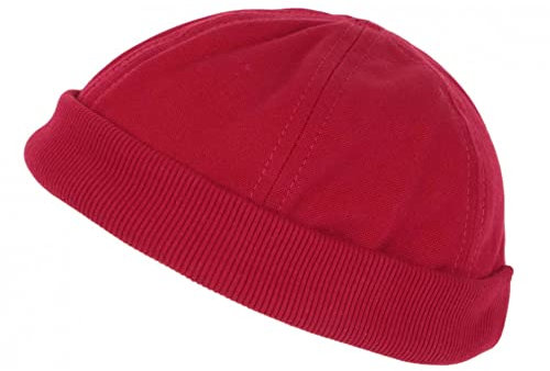 Docker-Mütze, rot, aus Baumwolle, für Damen und Herren, Rackham – Unisex, rot, Einheitsgröße