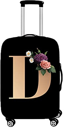 Surwin 3D Reise Kofferschutzhülle Waschbare Reisetasche Kofferbezug Elastisch Kofferhülle Gepäck Cover Reisekoffer Hülle Schutz Bezug Schutzhülle (L (26-28 Zoll),D)