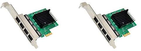 ZEELYDE 2X Pci-E X1 - Tarjeta de red Gigabit Pci (4 puertos Ethernet Rtl8111F, tarjeta Ethernet LAN)