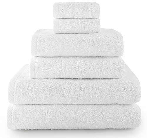 Top Towel - Set of 2 Hand Towels, 2 Bath or Shower Towels and 2 Bidet Towels - Hand Towel Set - 100% Cotton - 500 g/m²