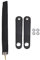 Yibuy 3 Stück Leder 48/60 Bass Akkordeon Handgelenk Schulterriemen Ersatz, Schwarz, 140 x 25 mm / 5.51 x 0.98 (L x W)