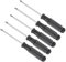 CoCud Mini Tournevis Fendu, Taille 2,5 mm, Longueur 93 mm, Tournevis à Tête Plate en Acier au Carbone avec Poignée Noire Antidérapante - (pour Lunettes, Montre), 5 Pièces