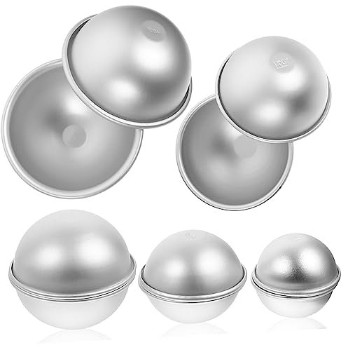 Anneome 5paare Multifunktionsformen Aus Aluminiumlegierung Für Diy-backprojekte Und Bastelarbeiten Kugelformen Und Dekorativen Designs in Verschiedenen Für Kuchen Und Badekugeln