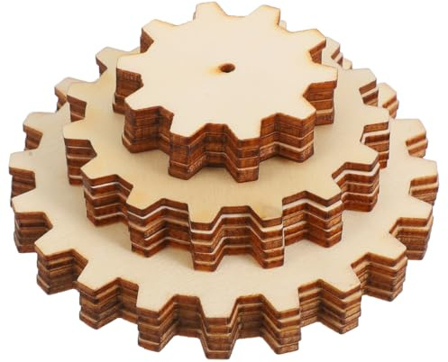 Tofficu Holzspäne Zum Basteln 15 Stück Unbehandelte Holzscheiben in 3 Größen 5 cm 7.5 cm Und 10 cm Zum Bemalen Für Kinder Diy-Projekte Lernspielzeug Und Heimdekoration