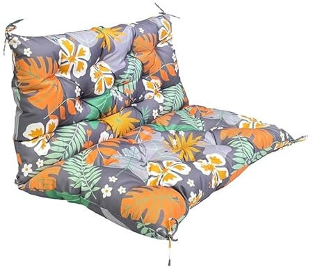Outdoor-Schaukelkissen-Set mit Rückenlehne, rutschfeste Gartenbankkissen für 2- und 3-Sitzer, Terrassenmöbel, dick überfüllt, Sitzkissen für den Außenbereich, Loungesessel, wetterbeständig und bequem