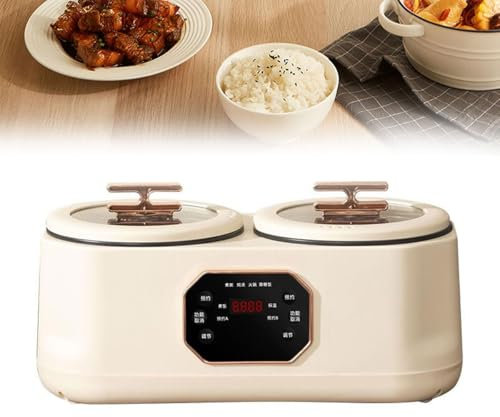 JODAIS Pentola Elettrica Multifunzionale da 3,6 Litri, Multicooker a Doppia Cottura Lenta da 1200 W, Piccola Pentola Istantanea con Meccanismo di Prenotazione 24 Ore e Conservazione del Calore