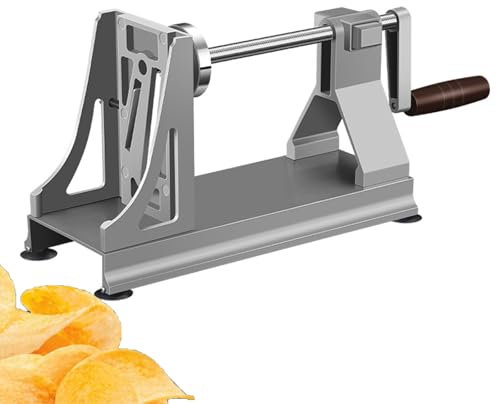 Cortadora de patatas, espiralizador de verduras de acero inoxidable, máquina de mil patatas ralladas con tres tipos de cuchillas, para cortar patatas ralladas, rábanos rallados, calabacín rallado