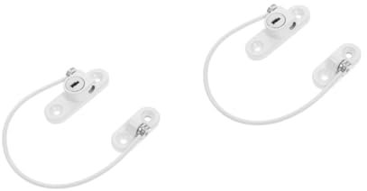 Lot de 2 serrures de fenêtre coulissantes pour portes coulissantes de placard en acier inoxydable 304 blanc