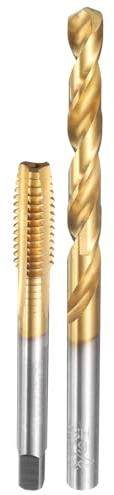 QUARKZMAN Gewindebohrer und Bohrer Set, M8 x 1,5 Metrisches Gerades Flöten Gewindebohrer & 6,5mm Spiralbohrer, Titanbeschichtetes HSS-6542 Gewindeschneidwerkzeug-Set