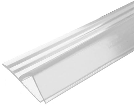 Wuyangcun Joint de porte de douche en forme de H 200cm ajustable Transparent Silicone durable Anti-fuites Installation facile (12mm)