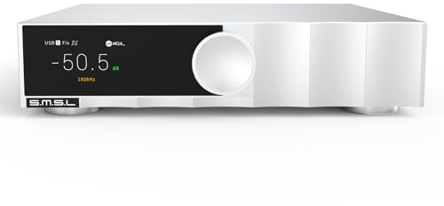 SMSL D200 Hi-Res DAC ROHM BD34352EKV Chip symmetrischer DAC Vorverstärker | Bluetooth Songtextanzeige Takteingang MQA CD Vollständige Dekodierung 2x NJU72315 USB/BT/Opt/Koax IN Für Audio-Heimgeräte