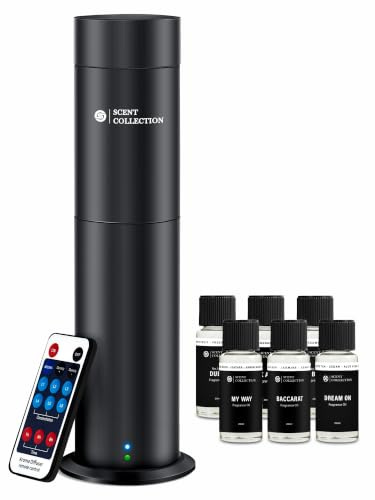 Hotel Waterless Scent Diffuser with 6 Fragrance Oils Covers up to 700 Sq Ft