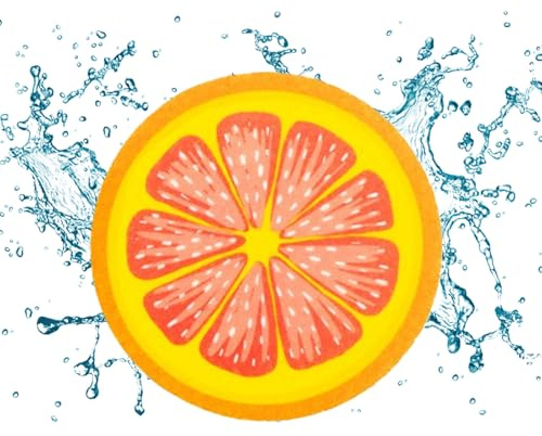 Vmiorzq Spugne per lavare i da cucina, graziose spugne riutilizzabili a forma di frutta, articoli per la casa per lavare pentole, , vasche, lavelli, stoviglie, bagno, casa, polvere