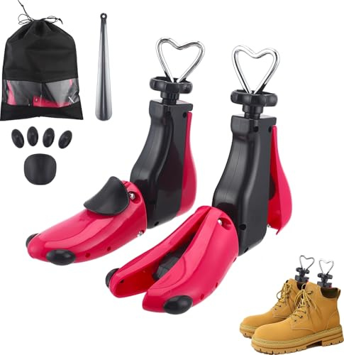 Dumenix Shoe Stretcher, 2 Pack Shoe Trees for Women and Men, 4-Way Boot Widener, Stretch Width and Length, Adjustable Boot Stretcher for Wide Feets, Shoe Expander for Boots, Sneakers, Leather Shoes