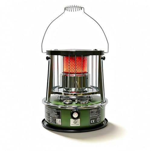 MENDUNER Portable 2 in 1 Kerosene Heater Non Electric Stove for RV Camping Indoor Heating, 20-25 Hours of Heat with Complete Accessory Set