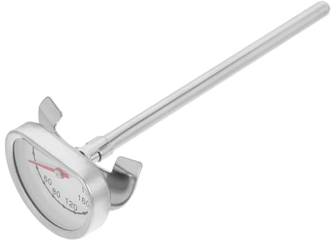 Abaodam Termometro Resistente alle Alte Temperature per Olio da Cucina in Acciaio Inossidabile con Supporto Precisa per Friggere e Cottura Casalinga