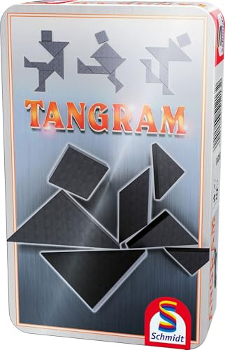 Schmidt Spiele 51213 - Tangram, Metalldose | Bring mich mit Spiel in der Metalldose