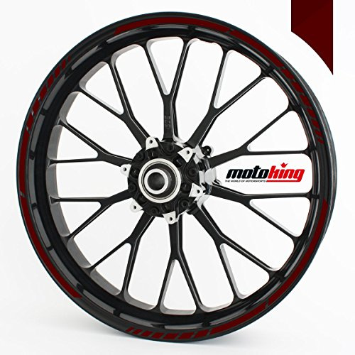 Felgenrandaufkleber GP im GP-Design passend für 17 Zoll und 16 18 19 Felgen für Motorrad, Auto & mehr - Weinrot